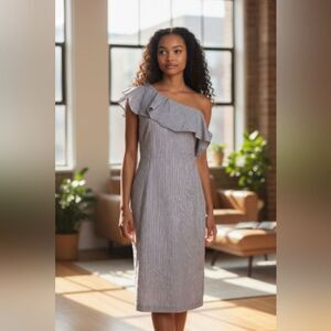 blue mini dress floral MissJophiel Off the Shoulder Floral Embroidery Sky Blue Mini Dress